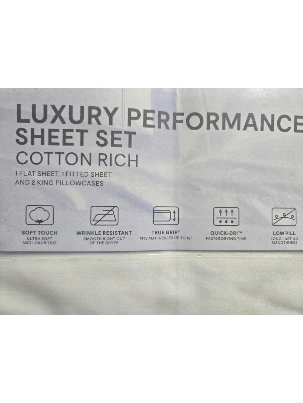 Liz Claiborne Luxury Performance Sheet Set Cotton Rich King Size 1000 Thread